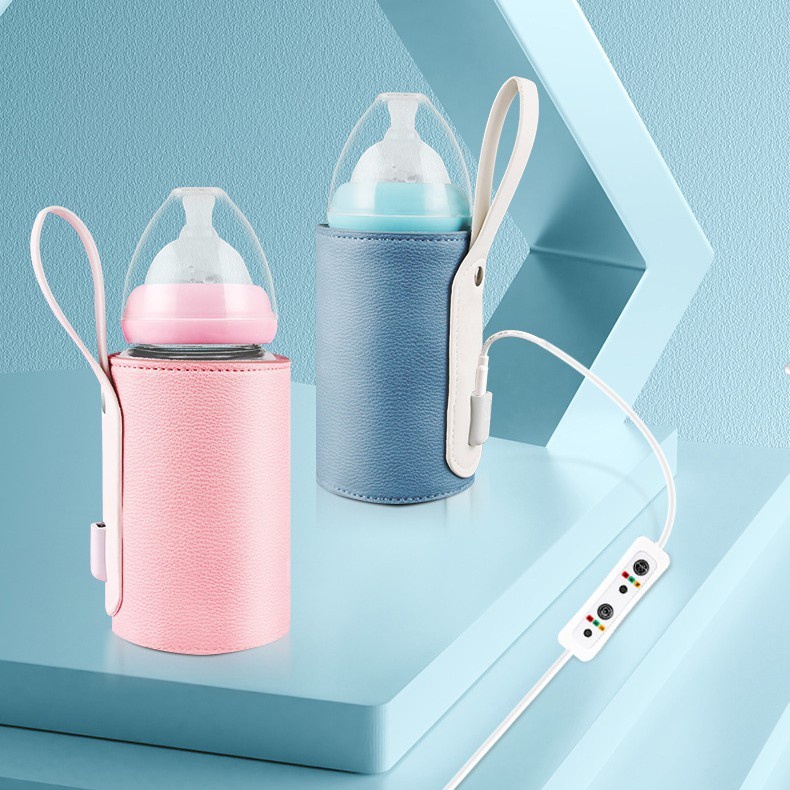 Túi Ủ Bình Sữa Thông Minh DAITO có cảm biến nhiệt độ, chất liệu bằng da cao cấp phù hợp với tất cả các loại bình