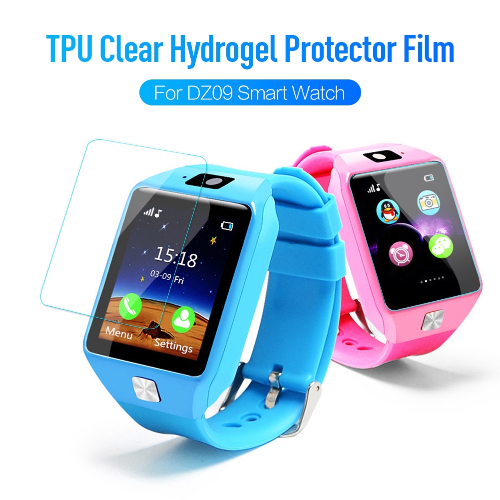 3Pcs TPU Full Cover Screen Film Clear Soft Hydrogel HD Screen Protector DZ09 Smart Watch