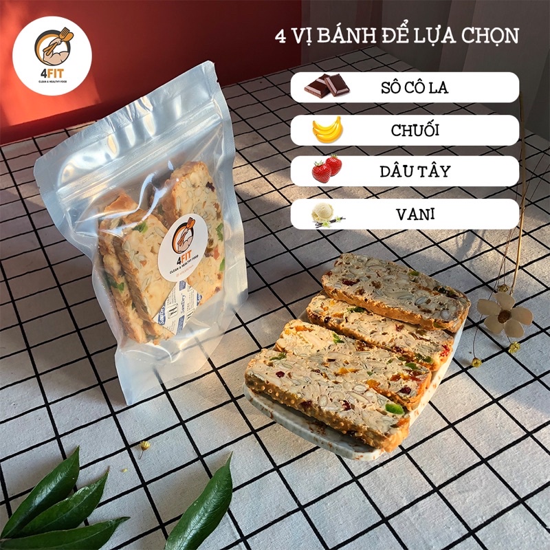 Combo 5 gói Bánh Whey Ngũ Cốc 4FIT Tăng Cơ, Giảm Mỡ, Giảm Cân