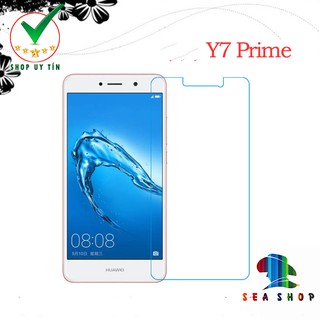 [TẶNG KÈM MIẾNG LAU] Combo 2 kính cường lực Huawei Y7 Prime 2017 2019 - Trong suốt - Cảm ứng mượt mà