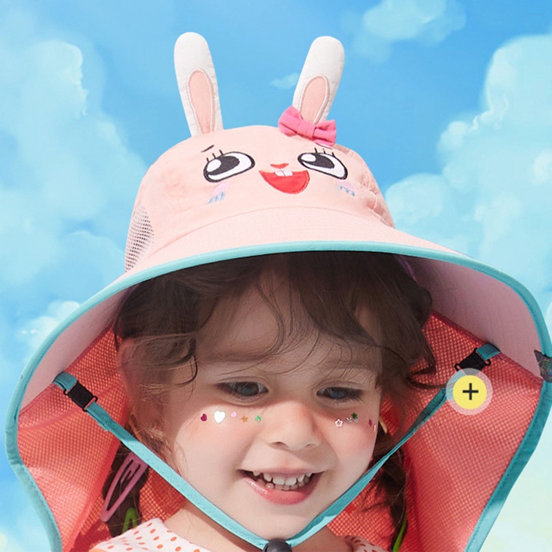 Mũ Tai Bèo Vành Rộng Chống Tia UV In Họa Tiết Hoạt Hình Dễ Thương Thời Trang Mùa Hè Cho Bé