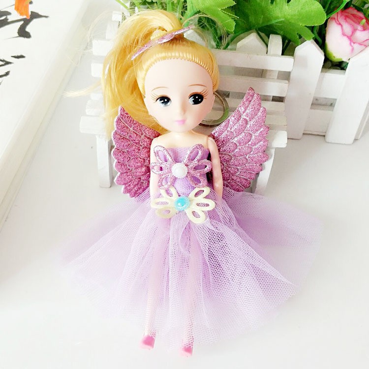 Búp bê trang trí bánh kem  chipi thiên thần váy dài 18cm màu ngẫu nhiên - Mẫu mới 2021
