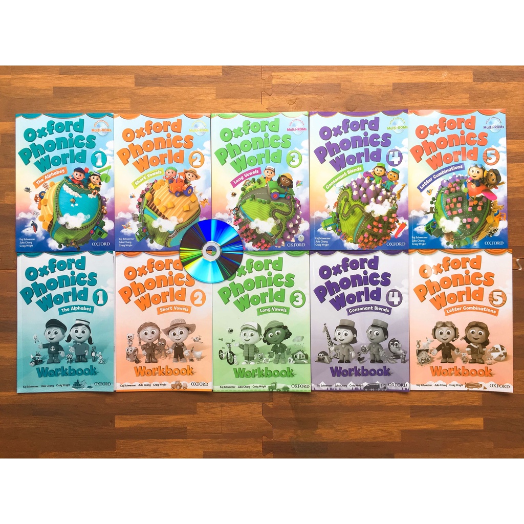 Bán lẻ - Oxford Phonics World Level 1-2-3-4-5 (2 quyển) - Tặng File nghe + Video