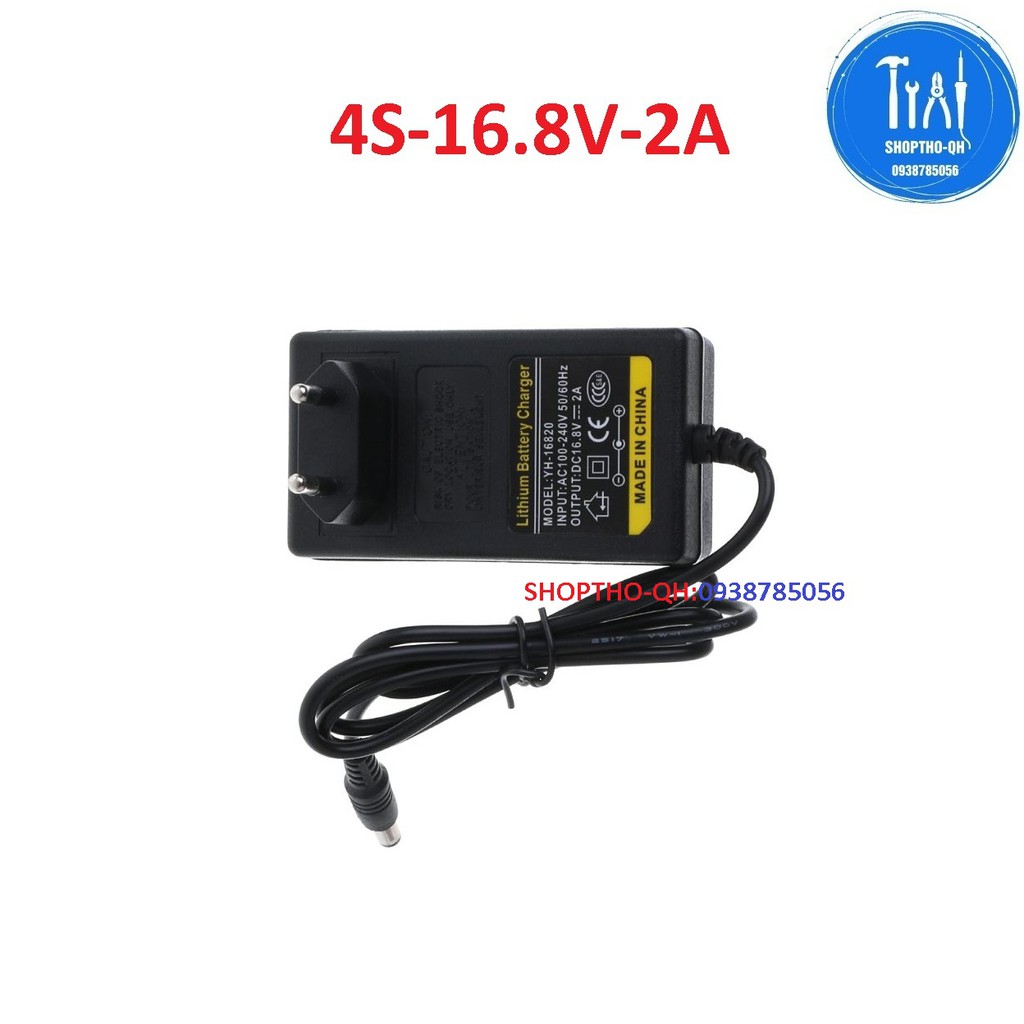 Sạc pin Li-ion 4S 16,8V - 2A, có đèn báo đầy(Loại tốt).