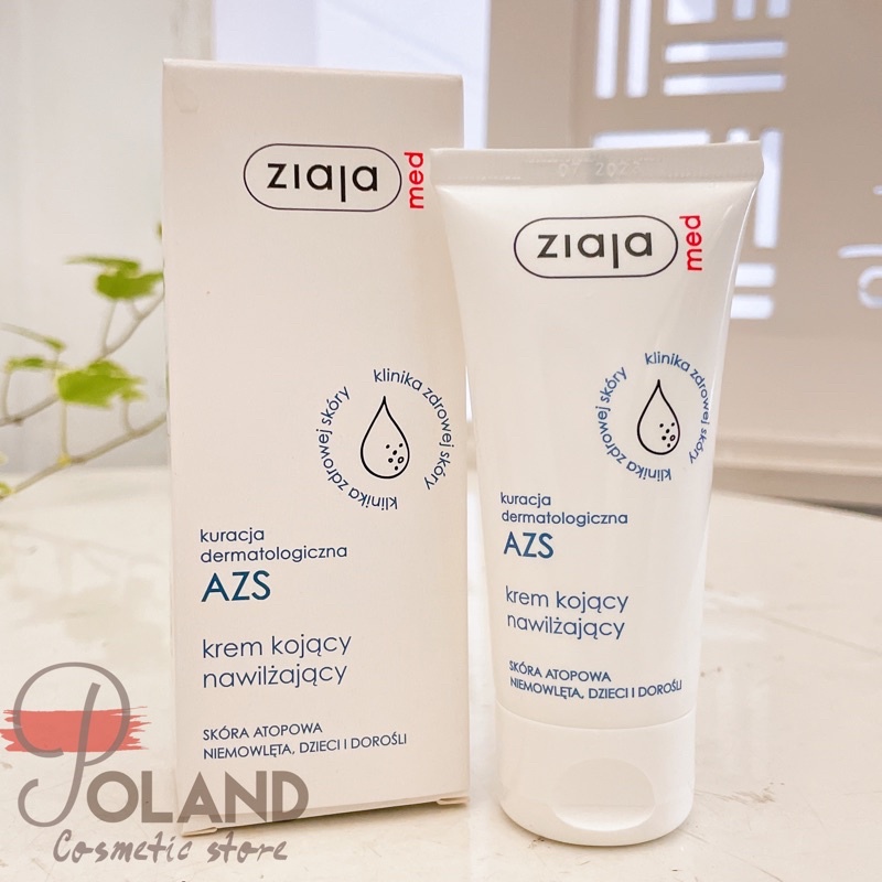 Kem dưỡng ẩm Ziaja Med Atopy AZS 50ml chăm sóc & dưỡng ẩm, làm dịu da nhạy cảm, khô, chàm, viêm cơ địa