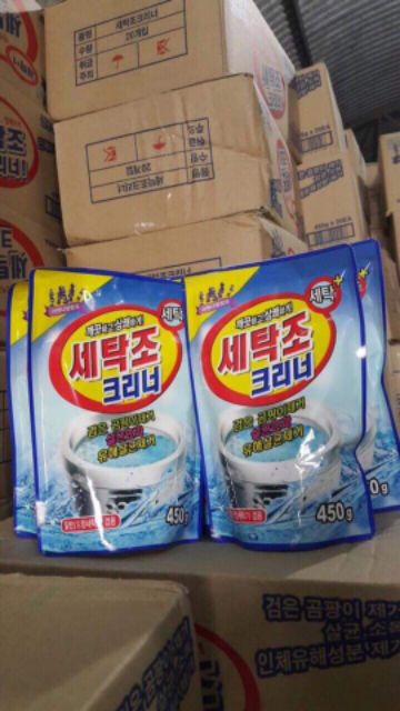 Bột, Viên Tẩy Lồng/ Chất Làm Sạch Vệ Sinh Máy Giặt Hàn Quốc Gói 450gr Tẩy Rửa Cực Mạnh