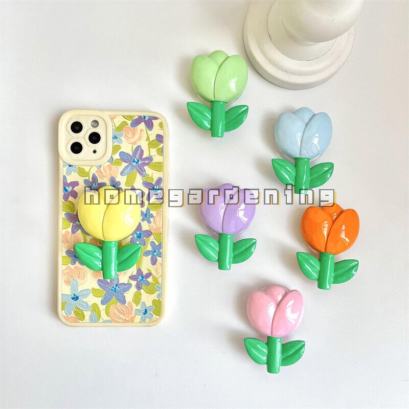 Giá Đỡ Điện Thoại Dạng Nhẫn Hình Hoa Tulip