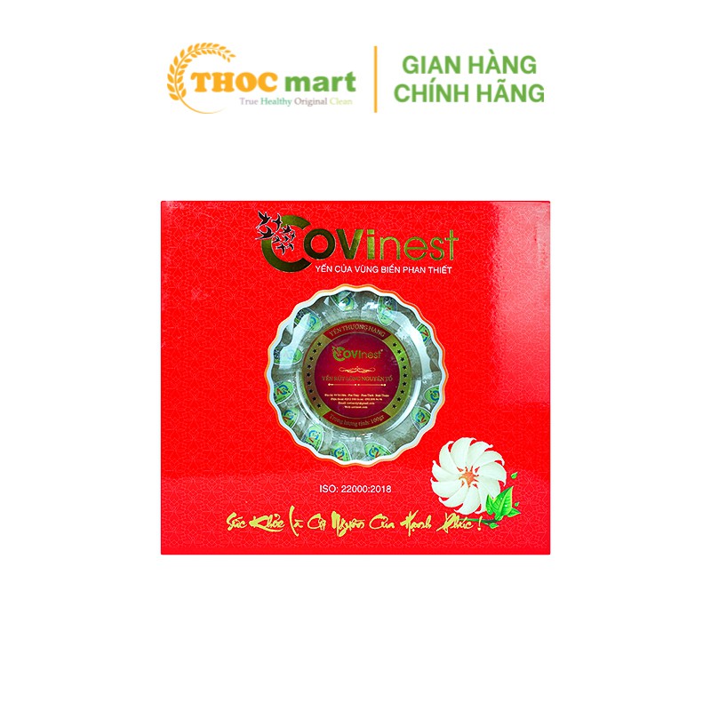 Yến Sào Covinest sạch lông nguyên tổ thượng hạng đặc sản vùng biển Phan Thiết (100g)