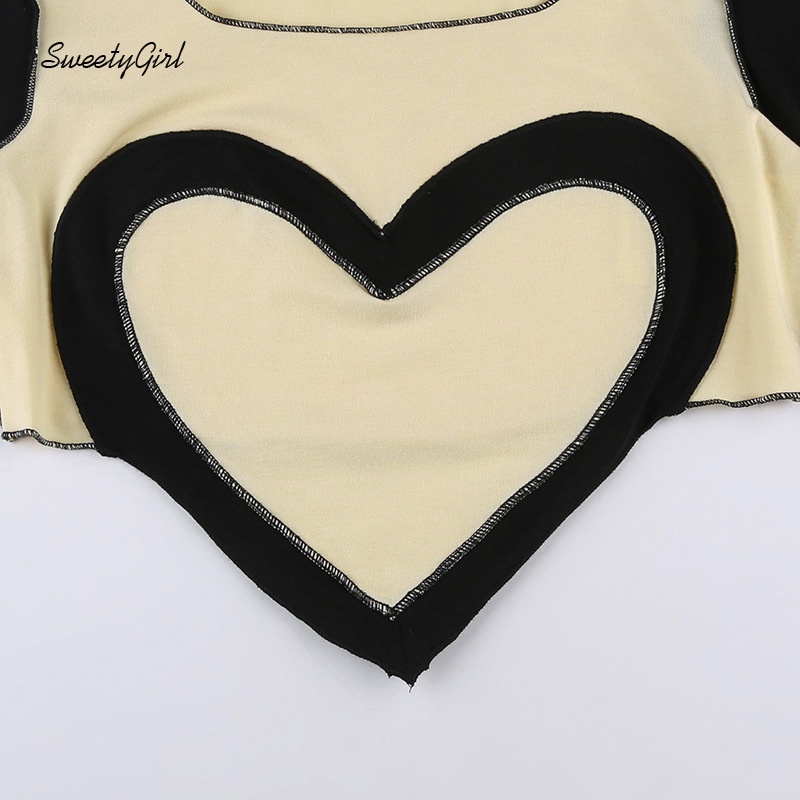 Áo Thun Tay Dài Cổ Vuông Ôm Eo Màu Sắc Tương Phản Quyến Rũ Thời Trang 2022 Cho Nữ