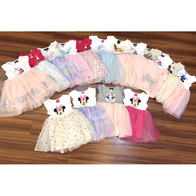 Váy disney dư xịn thân áo cotton kết hợp chân váy voan mềm bé gái nào cũng mê các mẹ ơi 😍