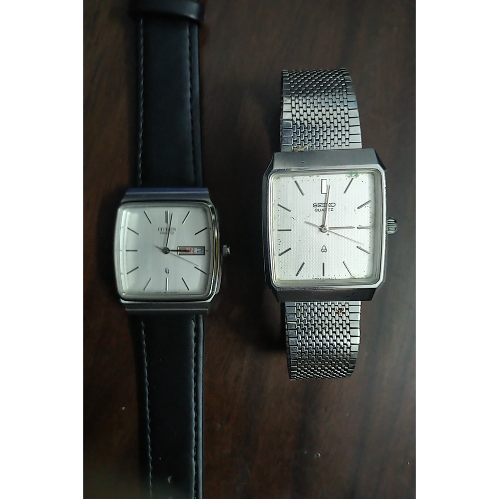 Đồng hồ si nam nữ Nhật Citizen Seiko Alba hàng 2hand chạy pin hoặc cơ mặt vuông/tròn link 2