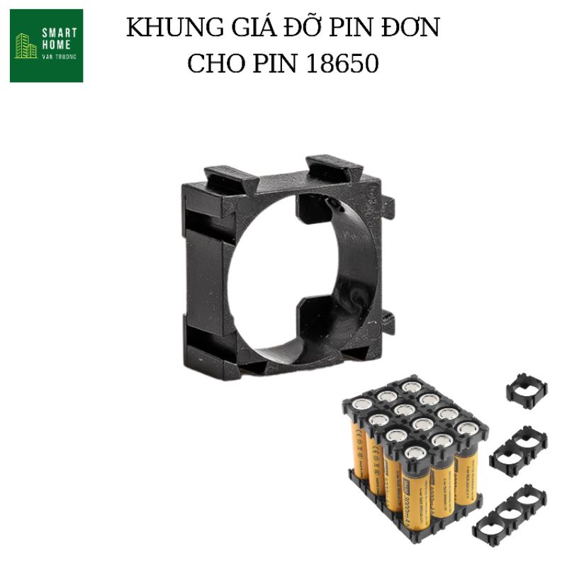 Bộ 10 khung gắn pin 18650 loại đơn 1 cell