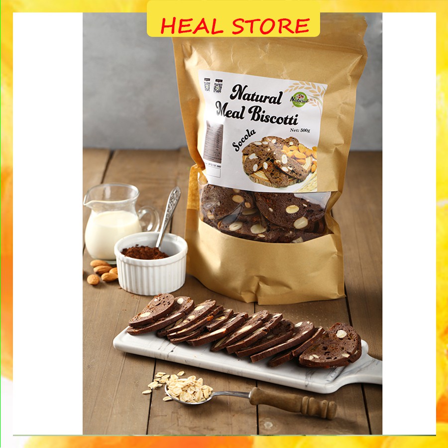 Bánh ăn kiêng Biscotti nguyên cám, bánh ăn kiêng vị socola - B01