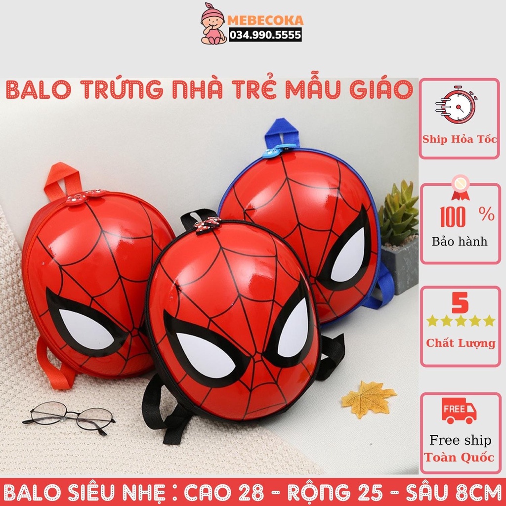 Balo cho bé, Balo TRỨNG MẪU GIÁO, nhà trẻ cho bé từ 2 đến 5 tuổi nhiều họa tiết cute