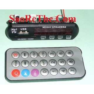 MẠCH CHẾ ĐỌC USB THẺ NHỚ FM CHO ÂMLY OTO
