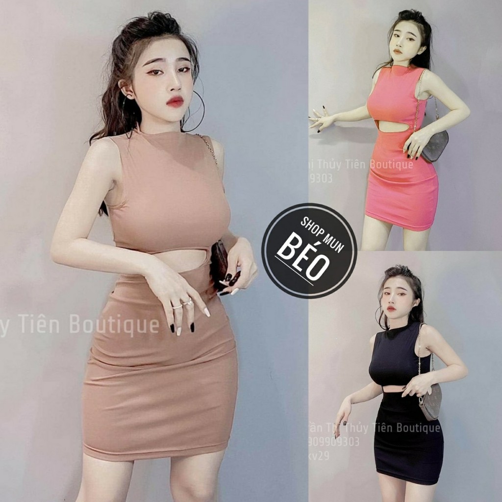 Đầm Body Cổ Tròn Khoét Eo Thun Borip Thích Hợp Mặc Đi Tiệc Đi Làm Đi Chơi Phù Hợp Với Mọi Phong Cách