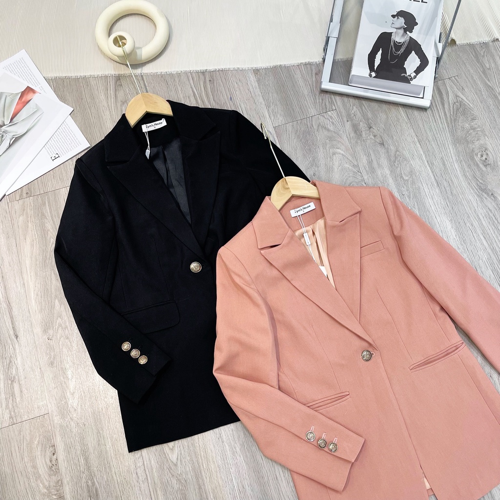 Áo vest nữ công sở 2 túi phối tay 3 cúc ZYM'S HOUSE K251, K252