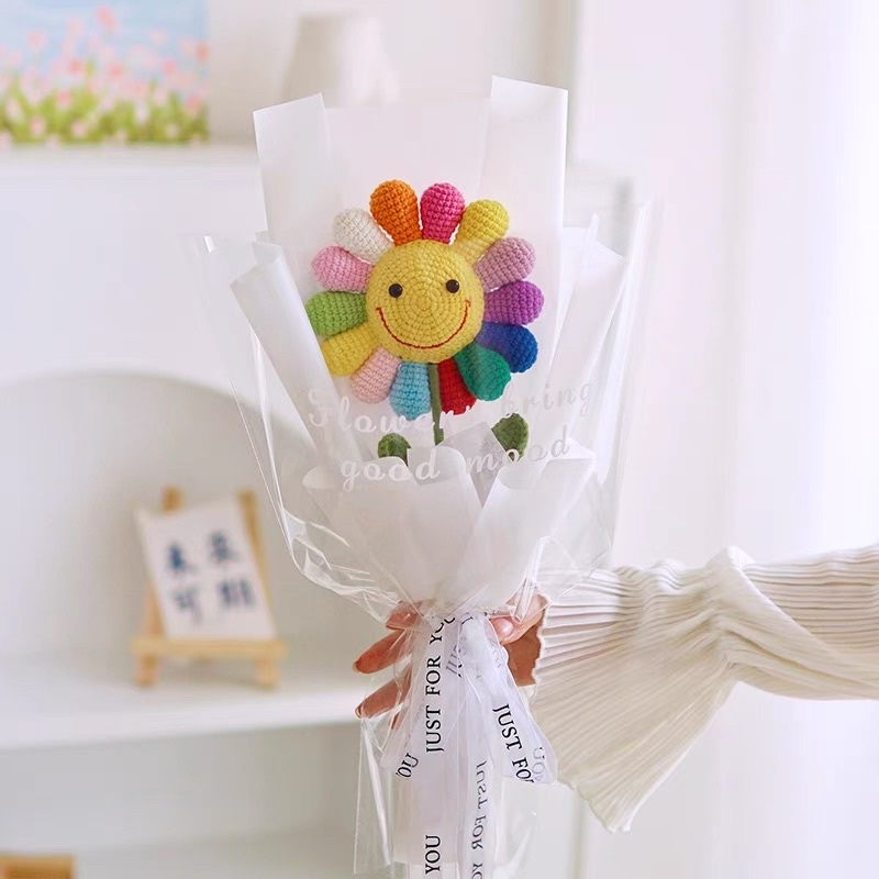 DIY Gói Nguyên Liệu Móc Cành Hoa Mặt Cười Nhiều Màu - 1 Cành- Quà Tặng Handmade Tự Làm Ý Nghĩa [Có hướng dẫn