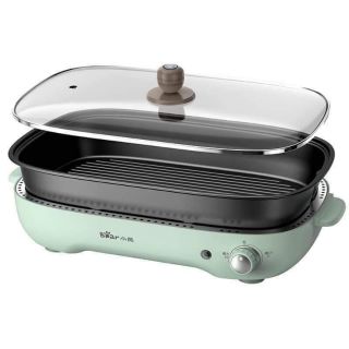 Bếp nướng, lẩu mini đa năng 3 in 1 Bear - 3 khay tiện dụng - có thể tháo rời để vệ sinh