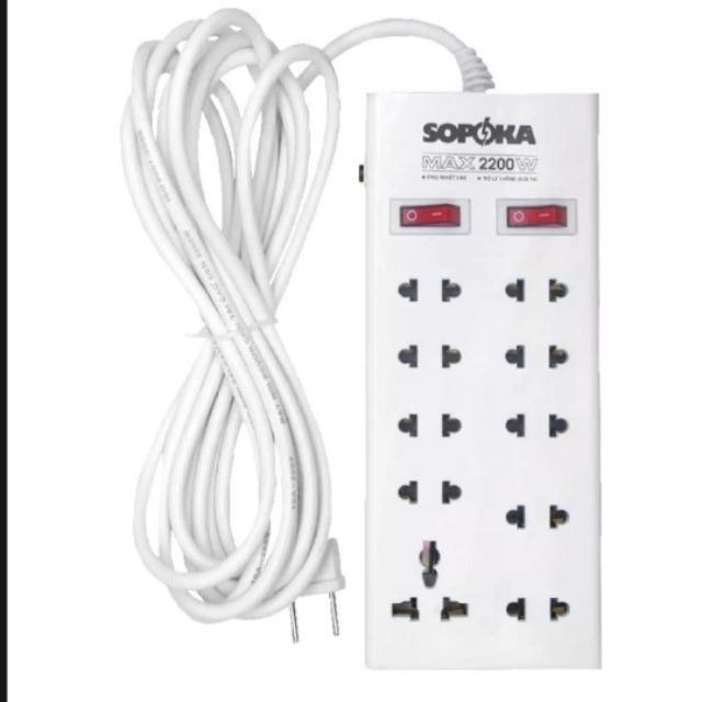 Ổ cắm điện 10 lỗ SOPOKA 2m,4m,6m