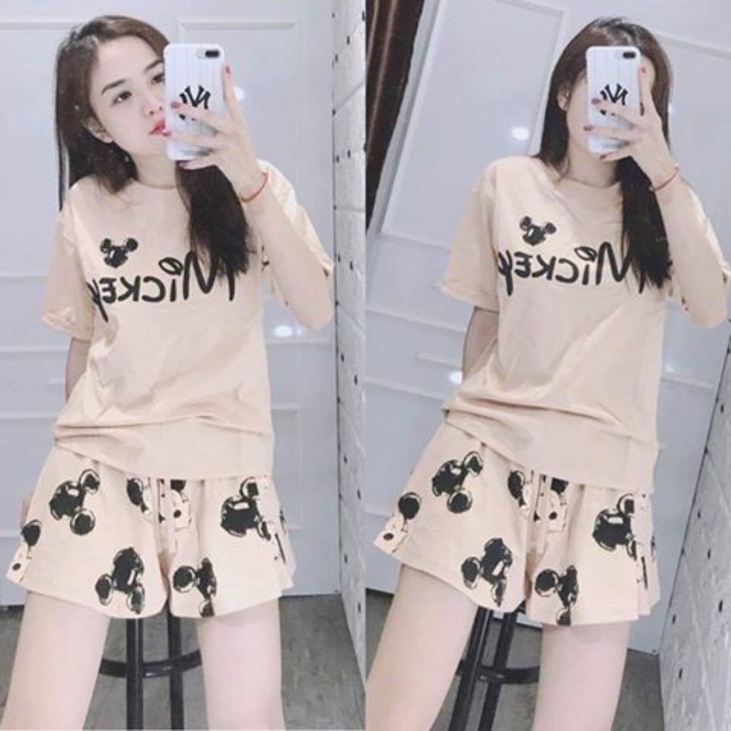 Sét áo cộc quần giả váy hình micky siêu cute | BigBuy360 - bigbuy360.vn