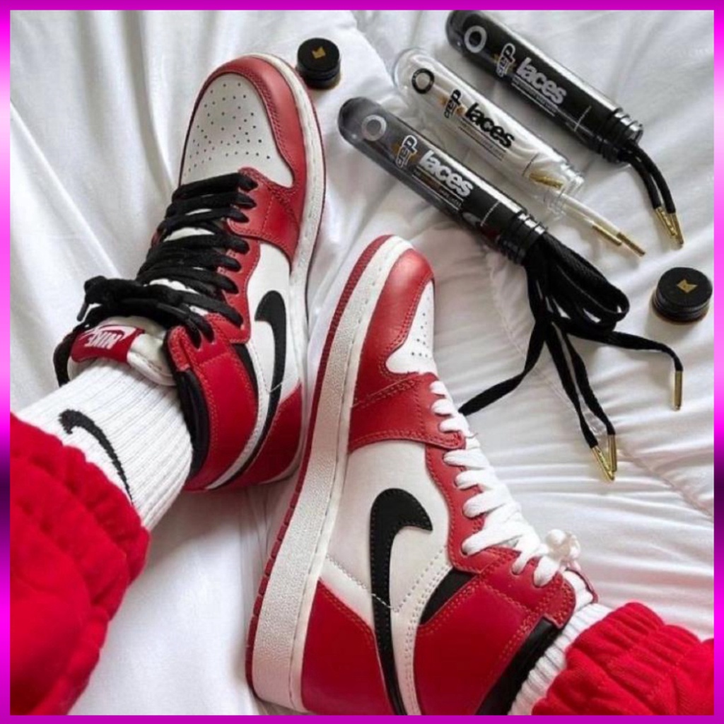 [FREE SHIP] Giày thể thao jordan 1 JD đỏ trắng cao cổ giày sneaker giày nam nữ cao cấp