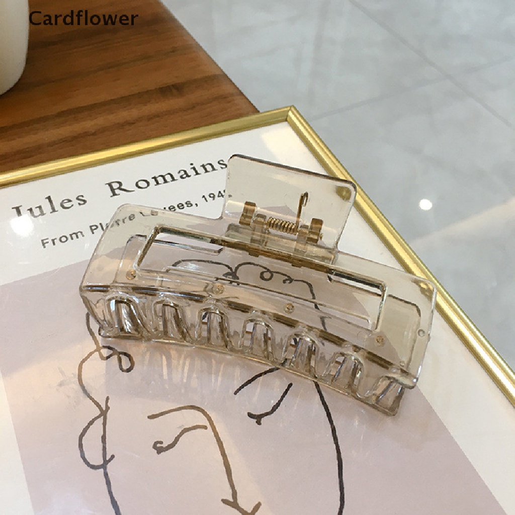 &lt; Cardflower &gt; Kẹp Tóc Càng Cua Lớn Bằng Nhựa Nhiều Màu Sắc Cho Nữ Đang Giảm Giá