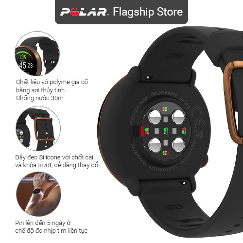 Đồng hồ thể thao Polar Ignite M/L - Đo nhịp tim chuẩn xác, Theo dõi sức khoẻ - Bảo hành 12 tháng