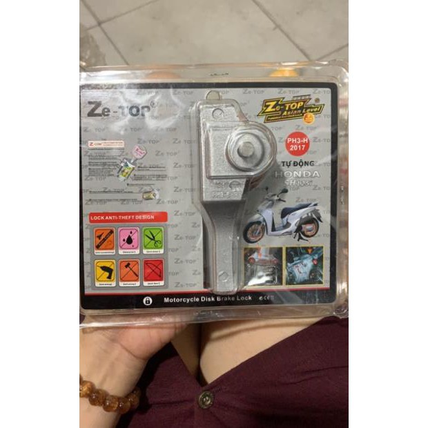 Khoá đĩa trước xe SH đời2017 -2020 hiệu Zcon, khóa đĩa trước cố định xe sh 2117