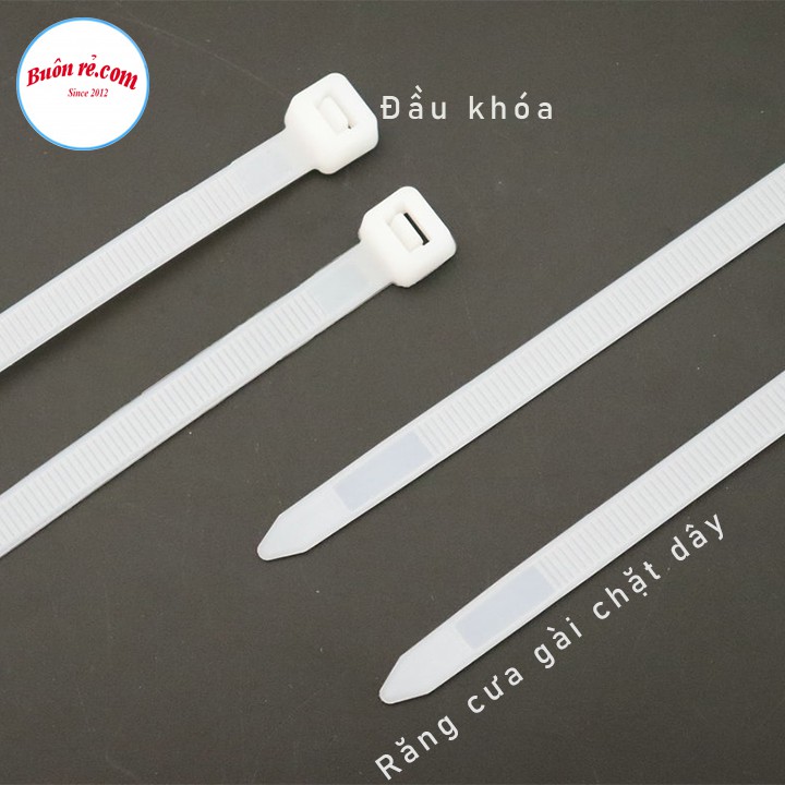 Set 100 Dây thít nhựa đầu khóa zip dẻo dai chịu lực tốt Buôn Rẻ 01219