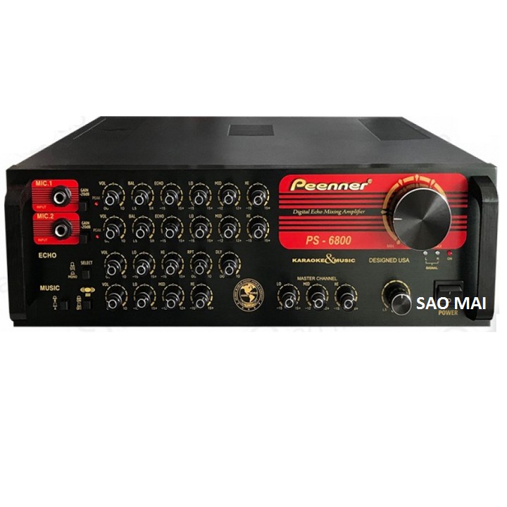 [xả kho] Amply Karaoke PEENNER PS-6800 Ampli nghe nhạc Gia đình PS6800 - Hàng chính hãng Amplifier