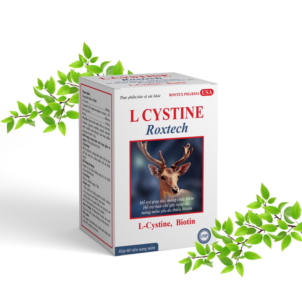 L-Cystine Roxtech bổ sung biotin khỏe tóc, mọc tóc nhanh, giảm gãy rụng tóc - 60 viên [L-Cystine Roxtech] | BigBuy360 - bigbuy360.vn