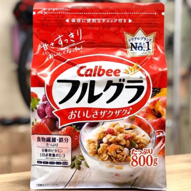 Ngũ cốc Calbee 800g - Nhật bản date 10/2021 ĐỎ