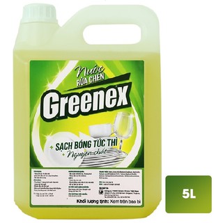 Nước rửa chén 🌈hàng chính hãng🌈 nước rửa bát greenex can 5l - nguyên chất không hương | greencross