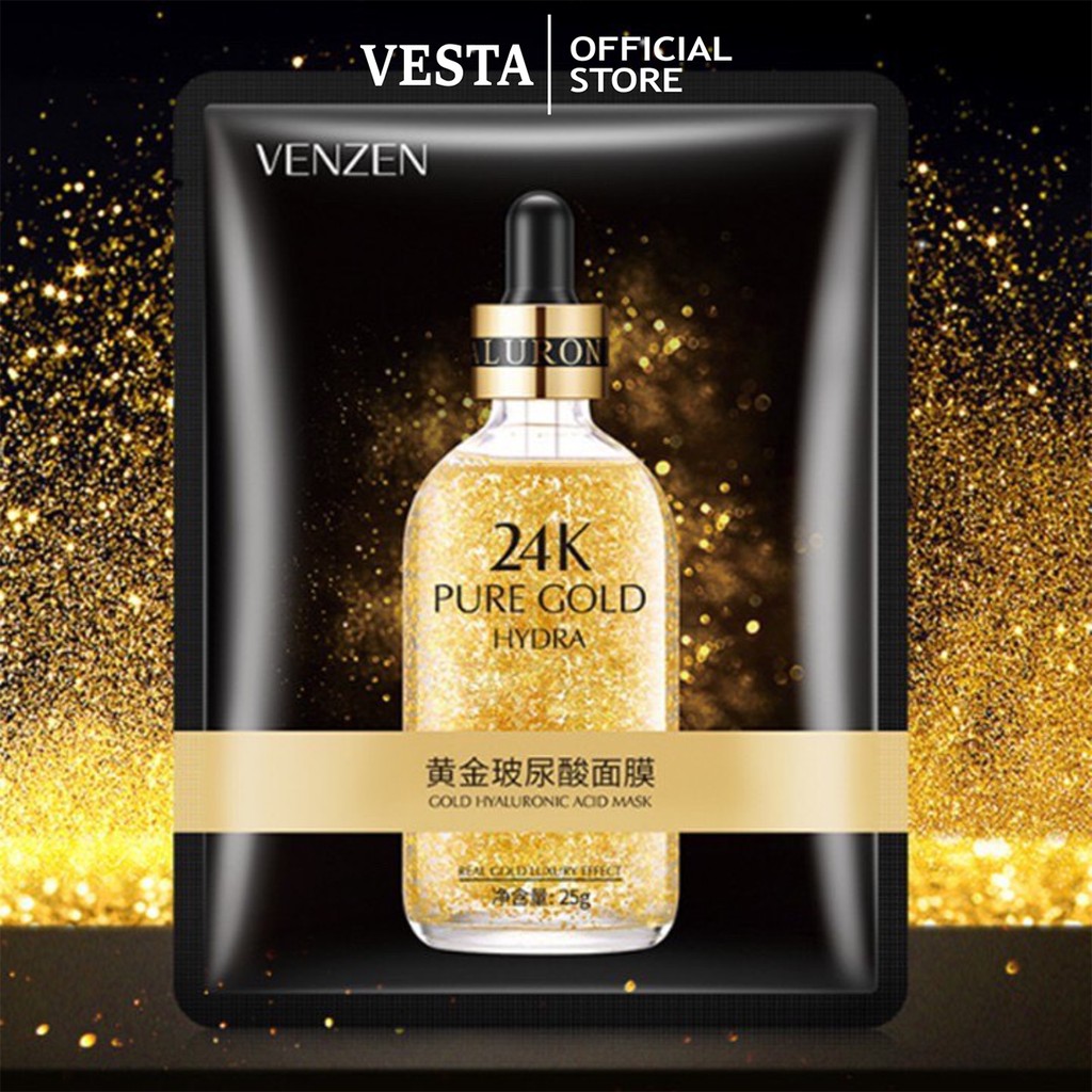 Mặt Nạ 💕𝑭𝒓𝒆𝒆𝒔𝒉𝒊𝒑💕 Mask Dưỡng Da 24K Tinh Chất Vàng Pure Gold Venzen