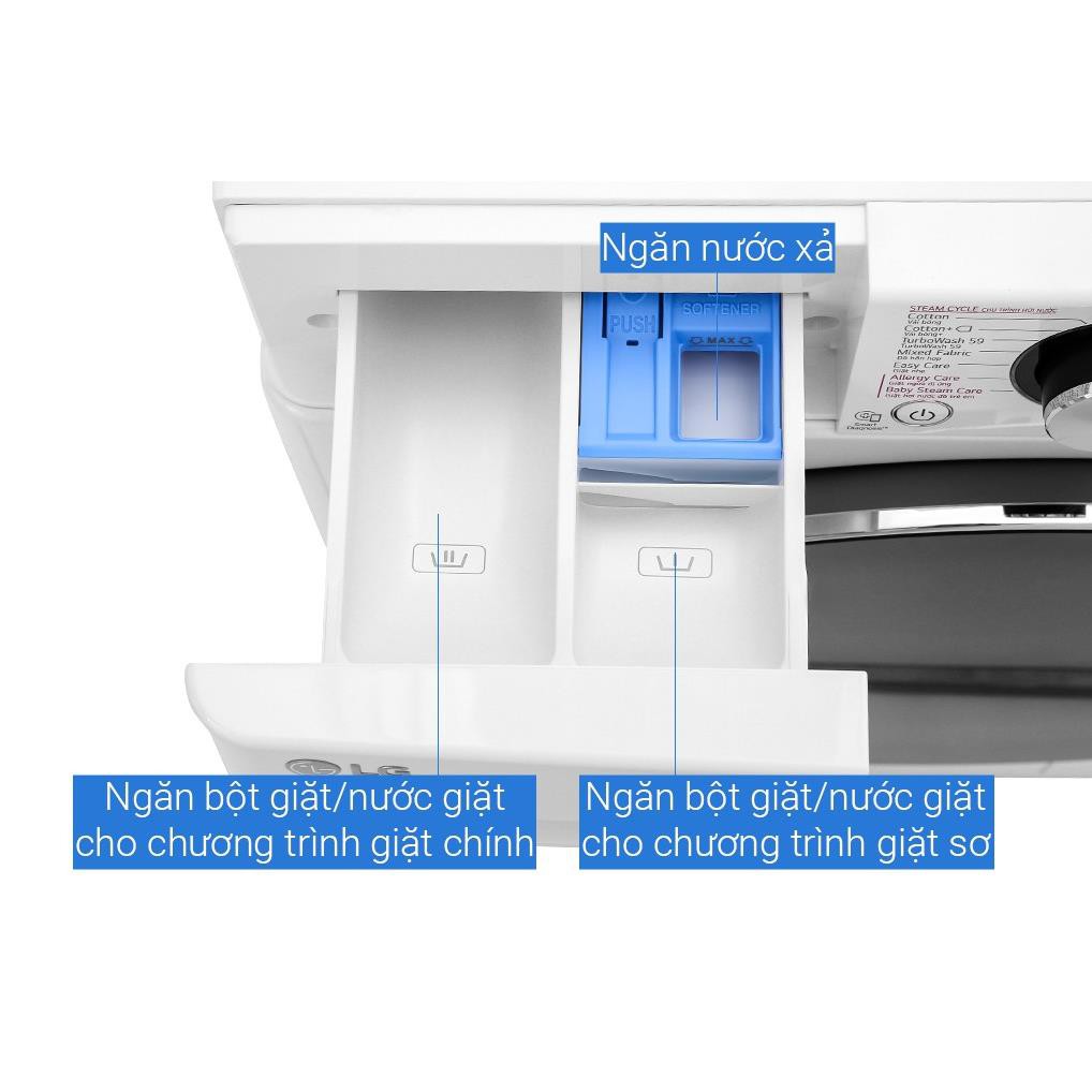 [Mã ELHA03 giảm 5% đơn 300K] [LG FV1409S2W] Máy giặt LG Inverter 9 kg FV1409S2W