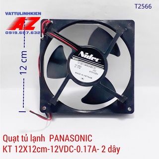Quạt tủ lạnh kt:12.5cm x12.5cm nidec - 12vdc - cho tủ lạnh sharp- panasonic