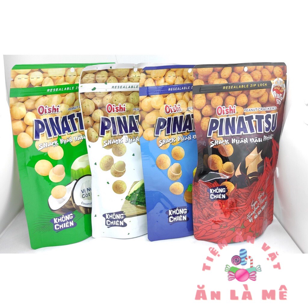 Đậu Phộng Không Chiên Gói 95g Oishi Pinattsu tiệm ăn vặt ĂN LÀ MÊ