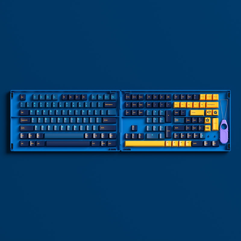 Set keycap AKKO Macaw (PBT Double-Shot/Cherry profile/157 nút) dành cho bàn phím cơ