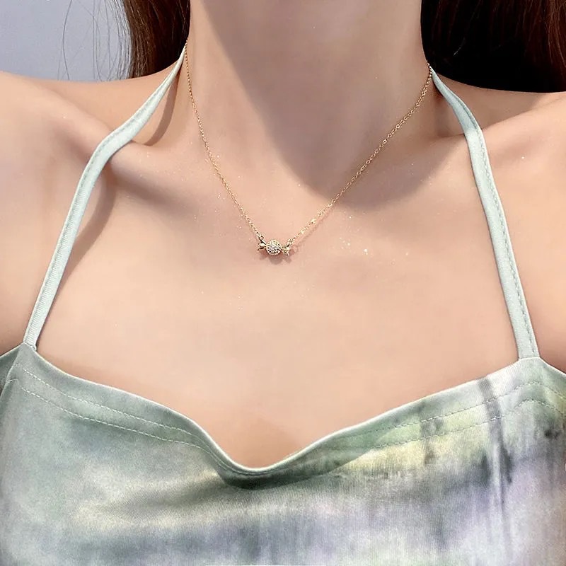 Vòng cổ nam nữ cá tính giá rẻ thời trang sành điệu đơn giản HÌNH KẸO V39