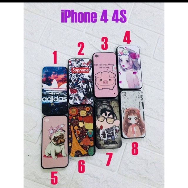 Ốp lưng thời trang viền dẻo cho iphone 4/4s