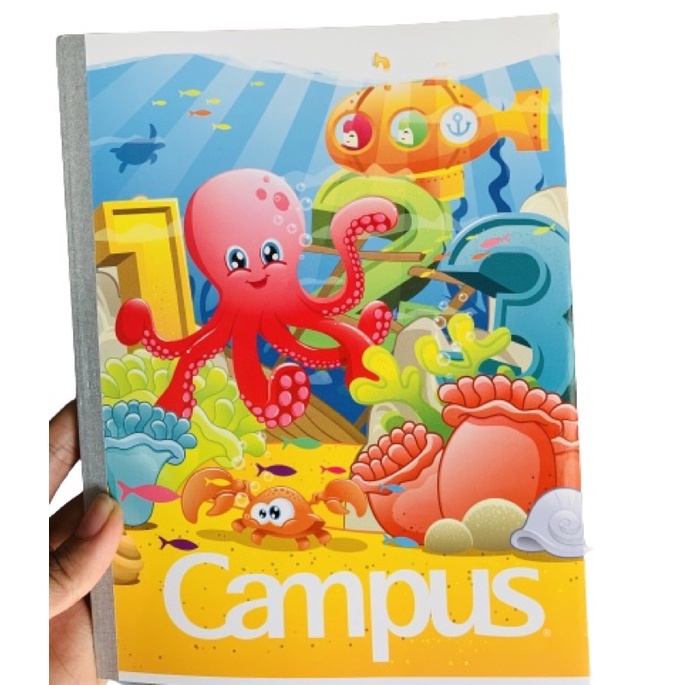 Combo 10c tập/ vở 5 ô ly và vở 4 ô ly Campus 96 trang (màu ngẫu nhiên)