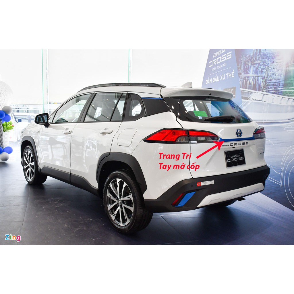 Viền Đèn Gầm Xe Toyota Cross 2020 2021 2022 màu xanh
