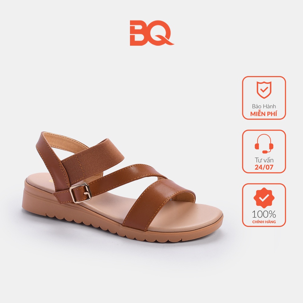 Giày sandal nữ đi học quai chéo đế bằng 3 phân BQ SD347