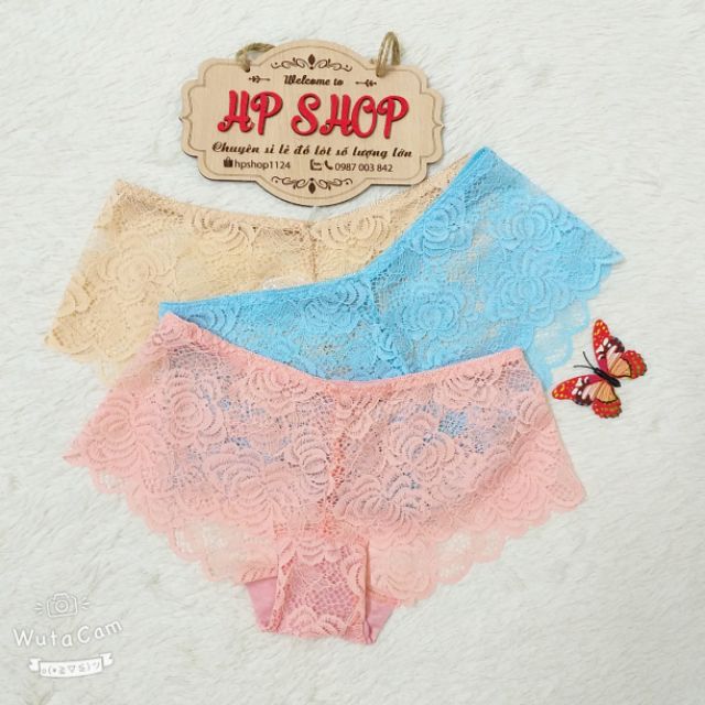 Quần lót ren hoa siêu xinh - Quần lót nữ chữ V sexy quyến rũ hoạ tiết đẹp lạ cuốn hút Q8511