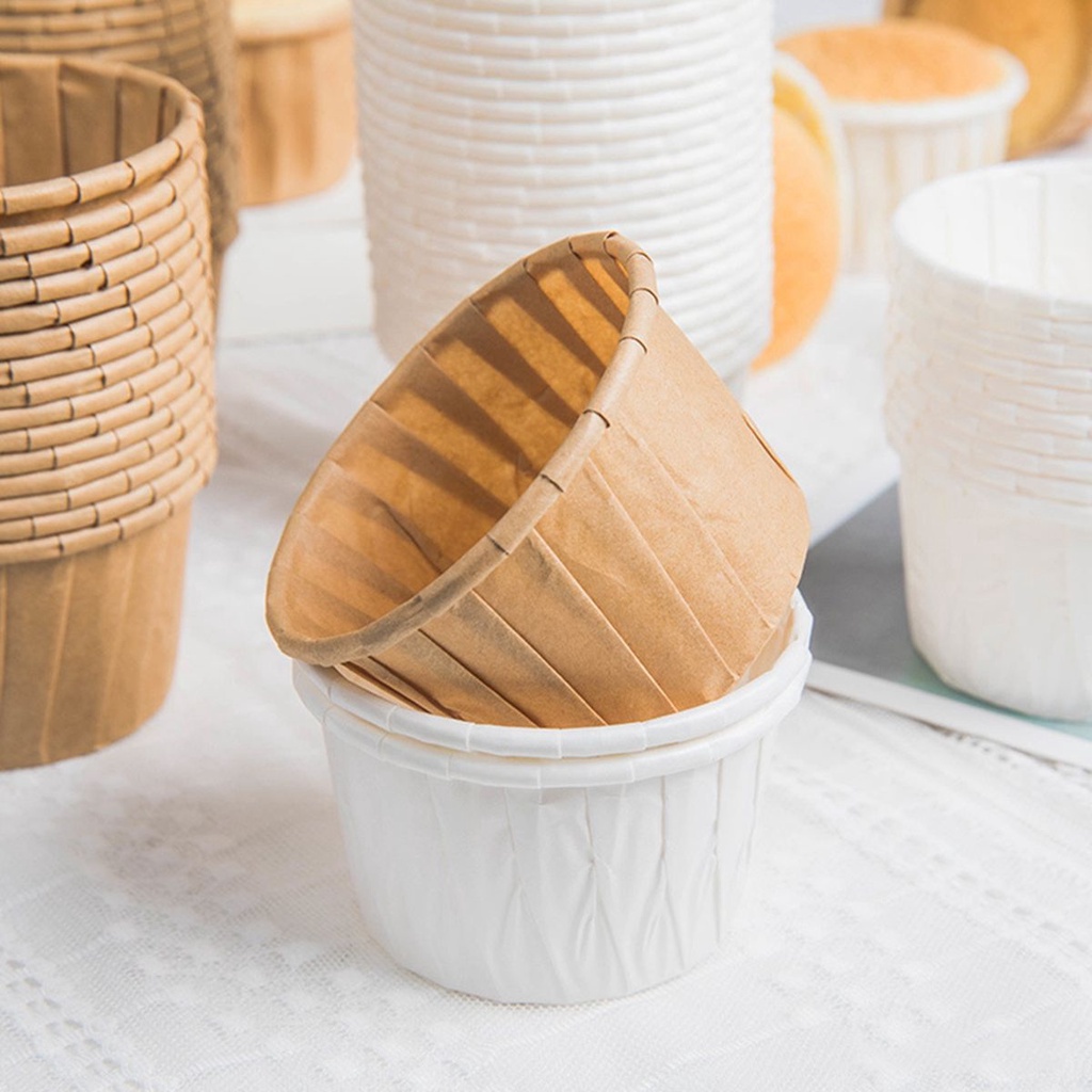 Set 50 Cốc Giấy Làm Bánh Cupcake Nhiều Màu Sắc Epoch