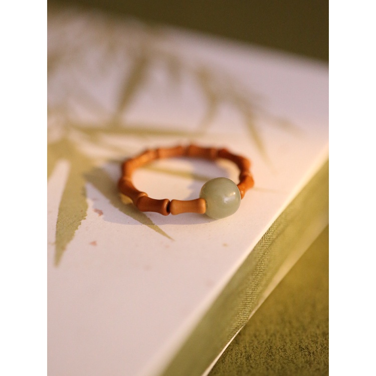 [Hàng Mới] Nhẫn Đính Hạt Óc Chó Phong Cách Dân Tộc