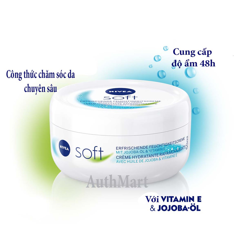 Kem dưỡng ẩm Nivea Soft 200ml của Đức