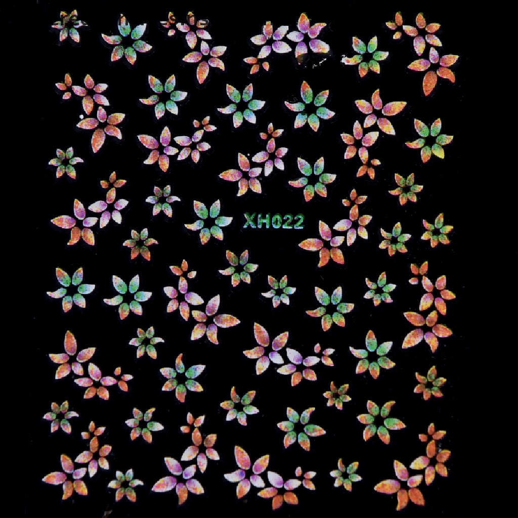 Set 30 Tấm Hình Dán Hoa 3D Trang Trí Móng Tay