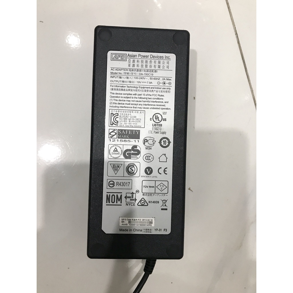 Sạc ( Adapter ) Laptop 19V 7.9A 150W Jack 5.5x2.5mm